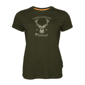 PINEWOOD Red Deer ženska majica- Zelena