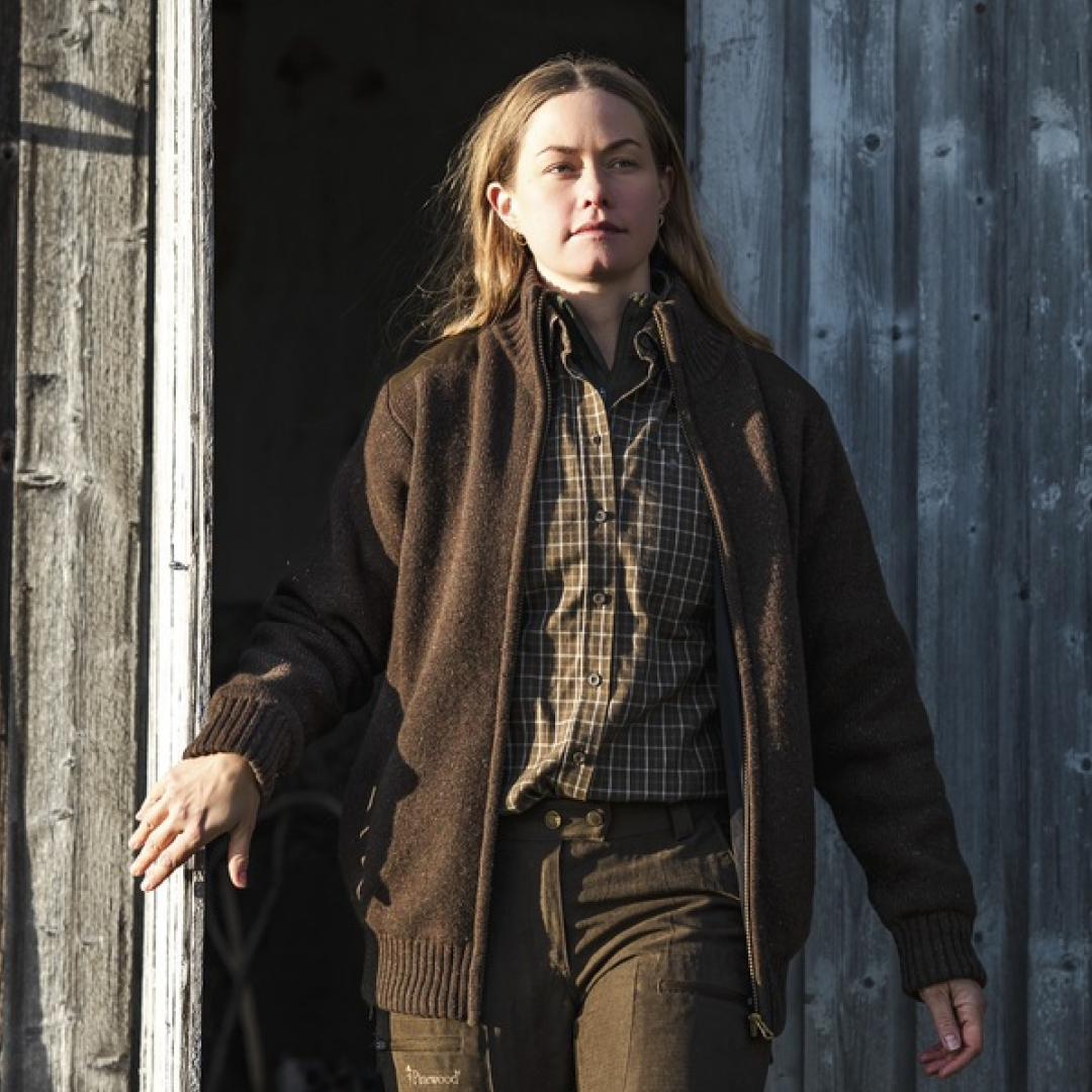 Pinewood Nydala Grouse ženska košulja - Zelena - Image 5